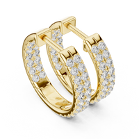 Aurora Pavé Diamond C-Hoop Earrings