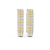 Aurora Pavé Diamond C-Hoop Earrings