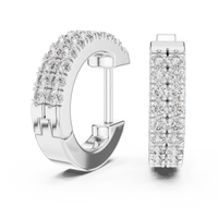 Round Blue Diamond Pavé Hoop Ear Cuff