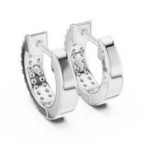 Round Blue Diamond Pavé Hoop Ear Cuff