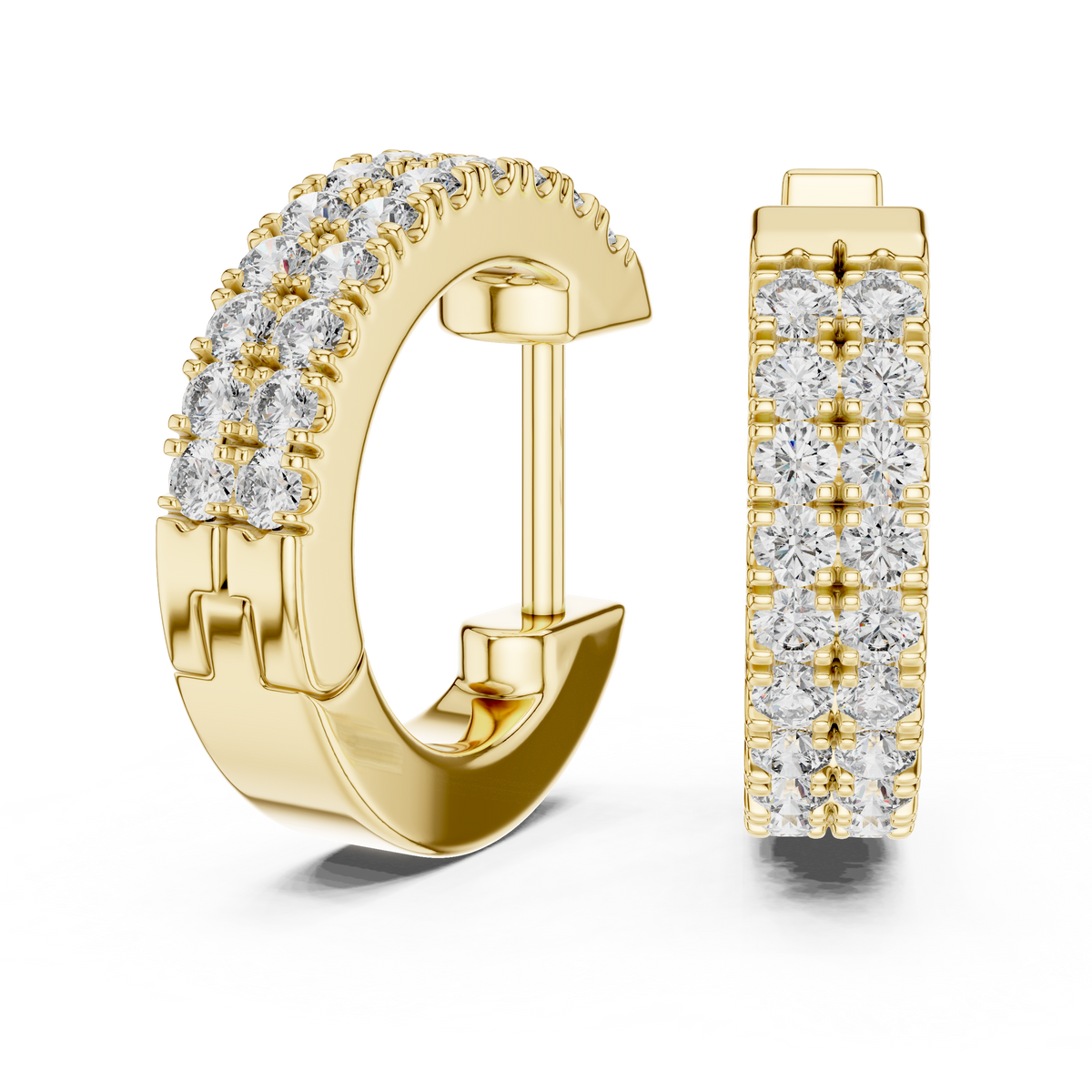 Round Blue Diamond Pavé Hoop Ear Cuff