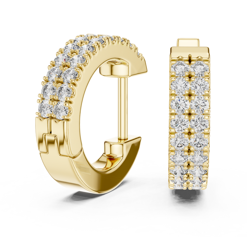 Round Blue Diamond Pavé Hoop Ear Cuff
