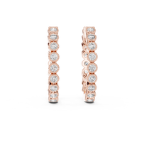 Round Diamond Pavé Hoop Earrings