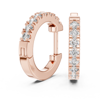 Round Diamond Pavé Hoop Round Earrings
