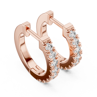 Round Diamond Pavé Hoop Round Earrings