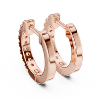 Round Diamond Pavé Hoop Round Earrings