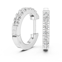 Round Diamond Pavé Hoop Round Earrings