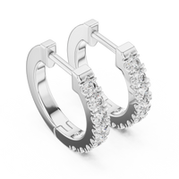 Round Diamond Pavé Hoop Round Earrings