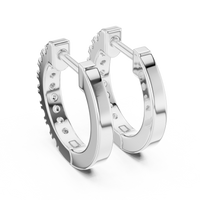 Round Diamond Pavé Hoop Round Earrings