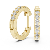 Round Diamond Pavé Hoop Round Earrings