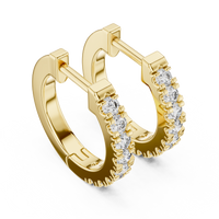 Round Diamond Pavé Hoop Round Earrings