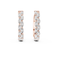 Marquise Diamond Hoop Brilliant Earrings
