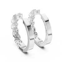 Marquise Diamond Hoop Brilliant Earrings