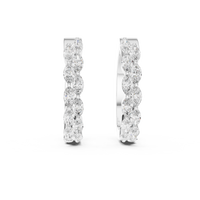 Marquise Diamond Hoop Brilliant Earrings