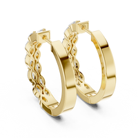 Marquise Diamond Hoop Brilliant Earrings