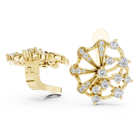 Aurelia Floral Radiance Diamond Cluster Earrings