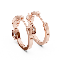 Marquise-cut Two-Stone Hoop Earrings