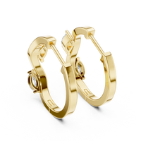 Marquise-cut Two-Stone Hoop Earrings