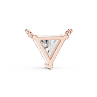 Trillion Cut Solitaire Pendant Necklace