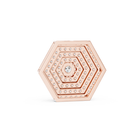 Hexagon Pavé Diamond Pendant Necklace