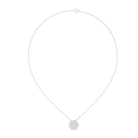 Hexagon Pavé Diamond Pendant Necklace