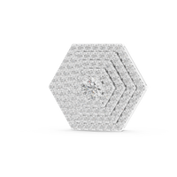 Hexagon Pavé Diamond Pendant Necklace