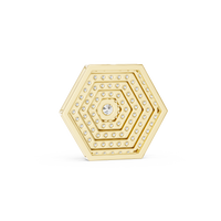 Hexagon Pavé Diamond Pendant Necklace
