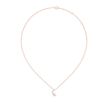 Crescent Moon Pavé Diamond Pendant Necklace