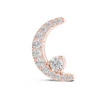 Crescent Moon Pavé Diamond Pendant Necklace