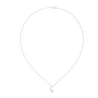 Crescent Moon Pavé Diamond Pendant Necklace
