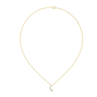 Crescent Moon Pavé Diamond Pendant Necklace