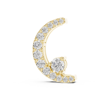 Crescent Moon Pavé Diamond Pendant Necklace