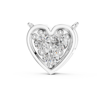 Heart Diamond Solitaire Pendant Necklace