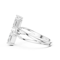 Elegant Princess-Cut Twin Stone Solitaire Ring