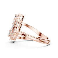 Elegant Three-Stone Mixed-Cut Diamond Ring