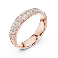 Round Brilliant Elegant Pavé Half-Eternity Diamond Ring
