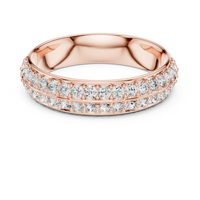 Round Brilliant Elegant Pavé Half-Eternity Diamond Ring