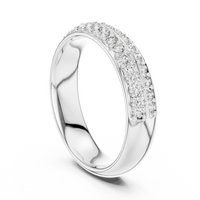 Round Brilliant Elegant Pavé Half-Eternity Diamond Ring
