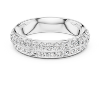 Round Brilliant Elegant Pavé Half-Eternity Diamond Ring