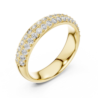 Round Brilliant Elegant Pavé Half-Eternity Diamond Ring
