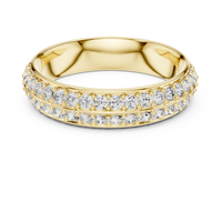 Round Brilliant Elegant Pavé Half-Eternity Diamond Ring