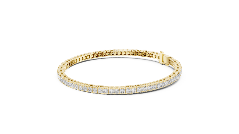 Princess-Cut Diamond Tennis Bracelet