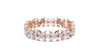 Marquise and Round Diamond Tennis Bracelet