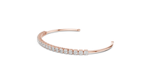 Round Diamond Halfway Open Cuff Bracelet