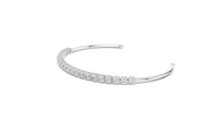 Round Diamond Halfway Open Cuff Bracelet