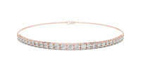 Graduated Round Diamond Tennis Bracelet