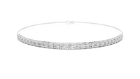 Graduated Round Diamond Tennis Bracelet