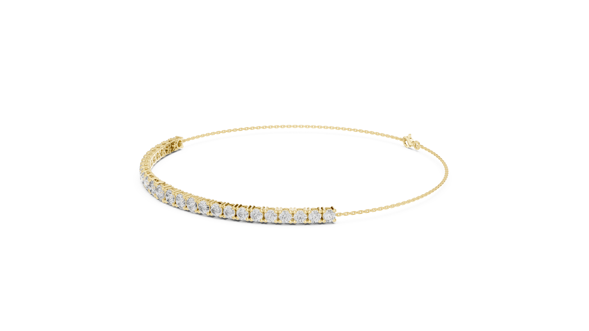 Graduated Round Diamond Tennis Bracelet