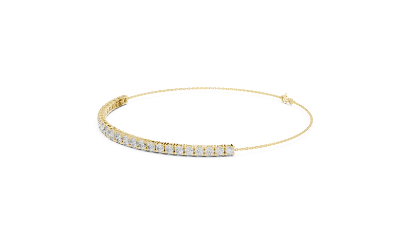 Graduated Round Diamond Tennis Bracelet