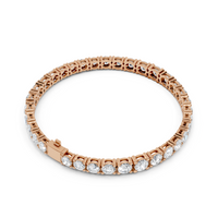Graduated Round-Cut Diamond Tennis Bracelet